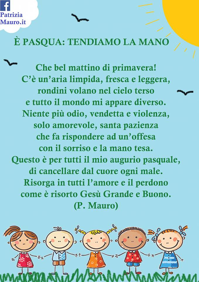 poesia Pasqua : è Pasqua tendiamo la mano di Patrizia Mauro
