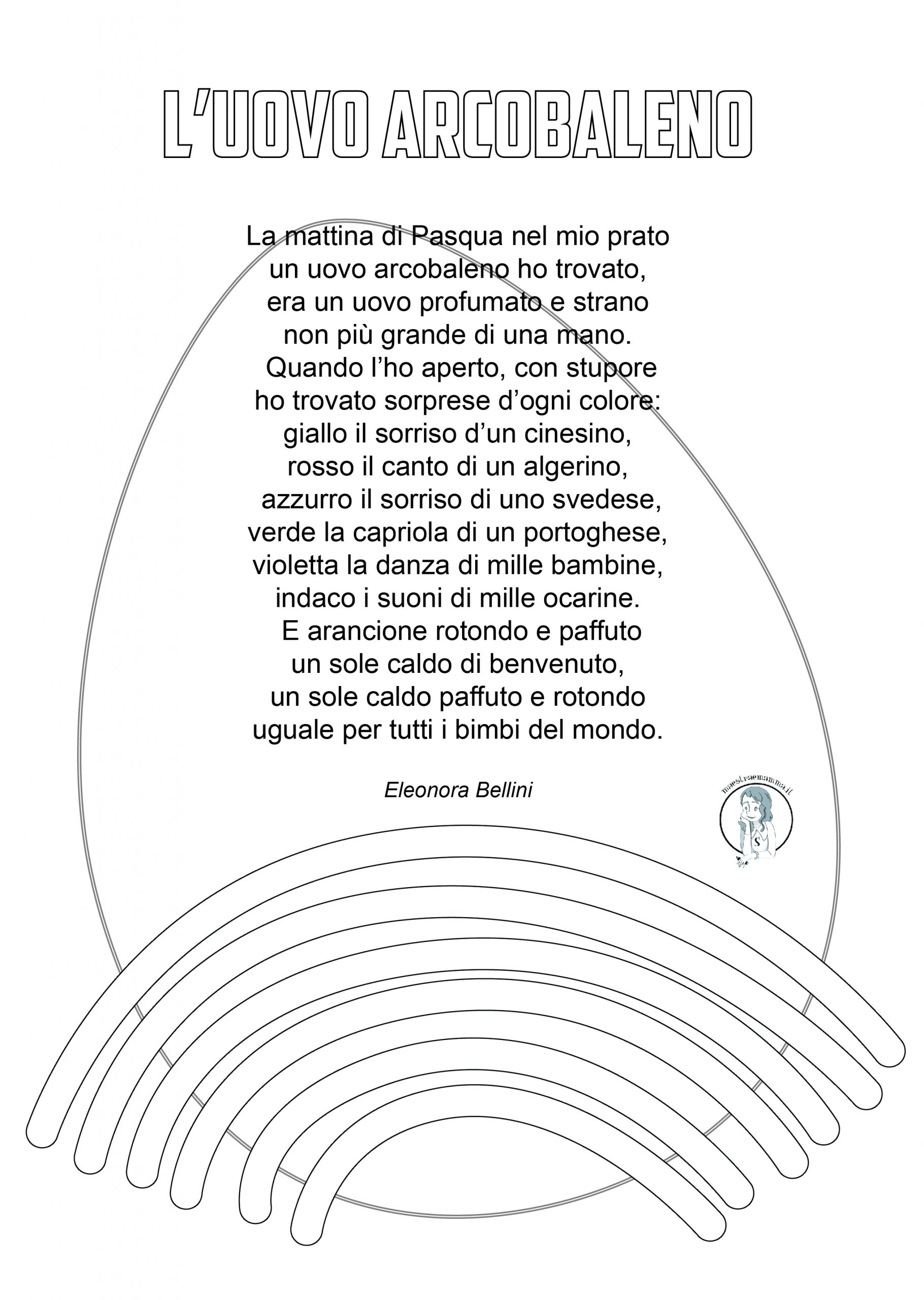 L'uovo arcobaleno - poesia di Pasqua per bambini