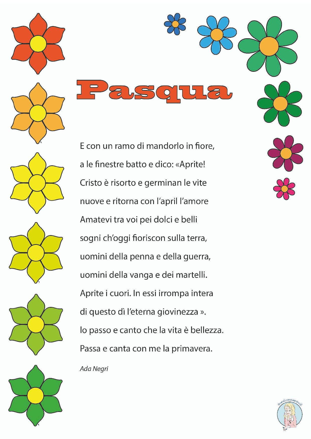 PDF poesia di Ada Negri a colori