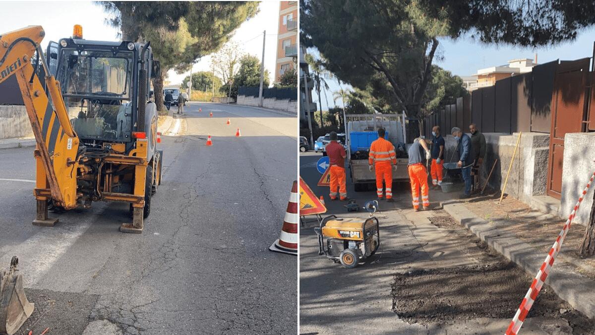 IV Municipio: lavori di messa in sicurezza in via Sebastiano Catania - 