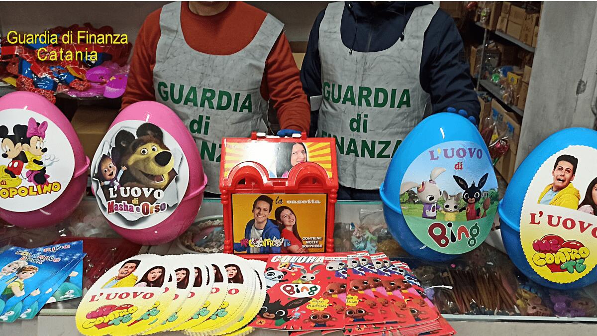 Guardia di Finanza: esercizio commerciale produce uova di Pasqua e giochi contraffatti, nocivi per la salute dei bambini - 
