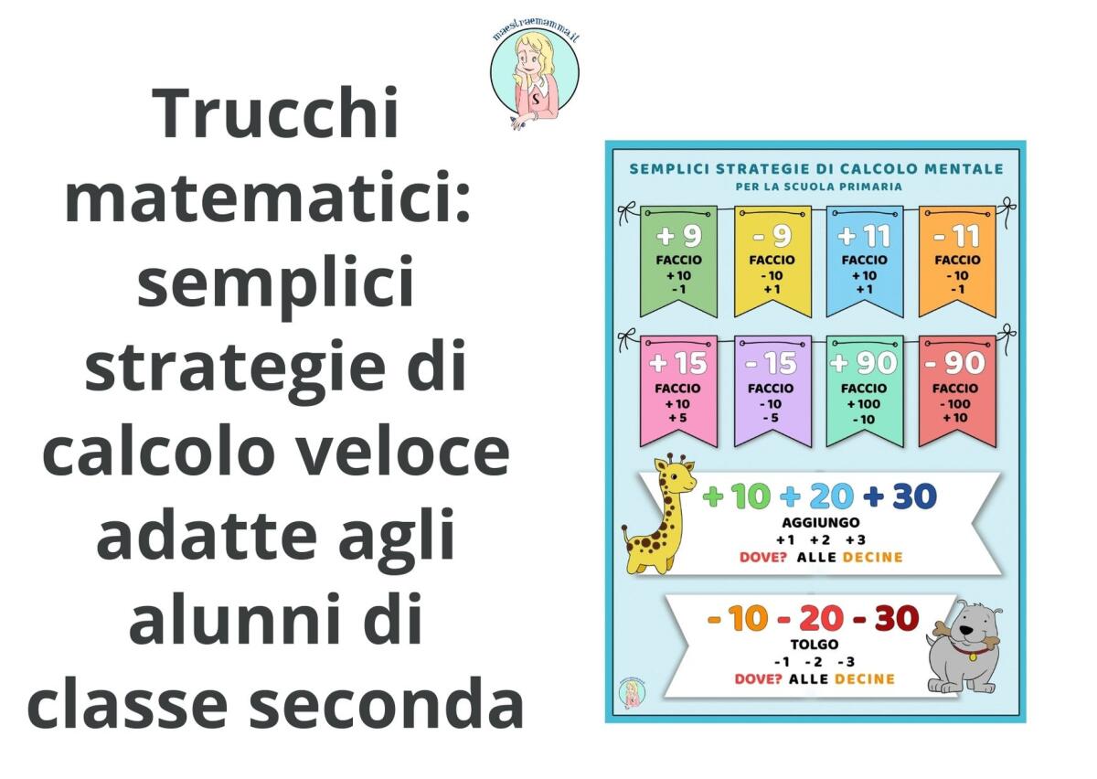 Semplici strategie di calcolo veloce classe seconda - 