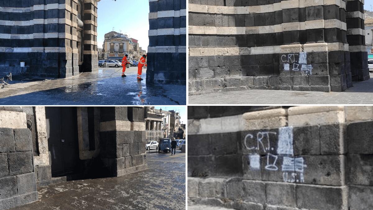 Le scritte nella Porta Ferdinandea utilizzate per delimitare le zone di spaccio sono state rimosse - 