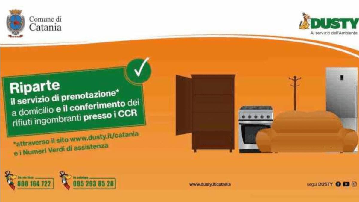 Dusty: Ripristinato il ritiro dei rifiuti ingombranti e riattivate le prenotazioni online e da numero verde - 