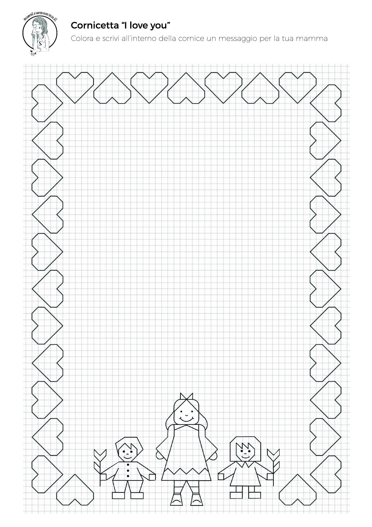PDF DA SCARICARE Festa della mamma - cornicette decorative bianco e nero