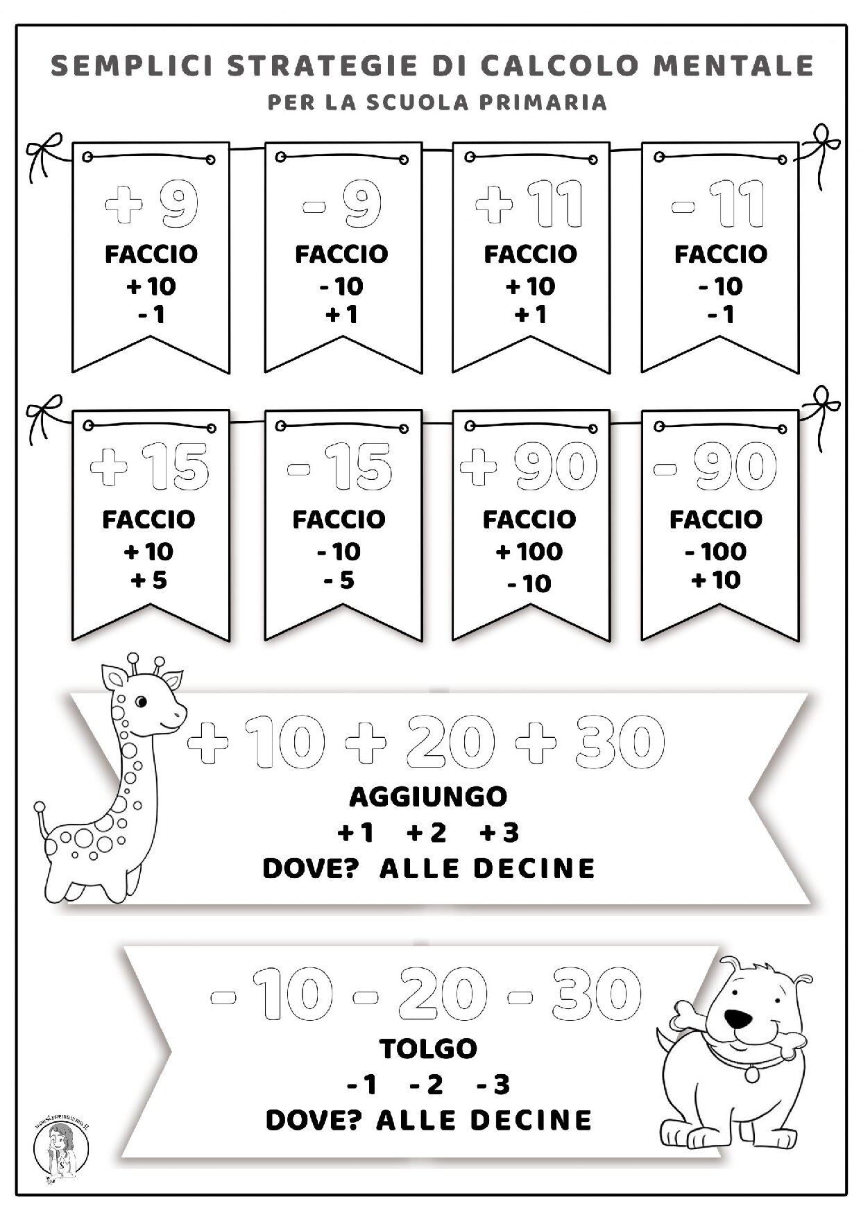 1. PDF-FORMATO A4 IN BINCO E NERO: trucchi matematici- classe seconda