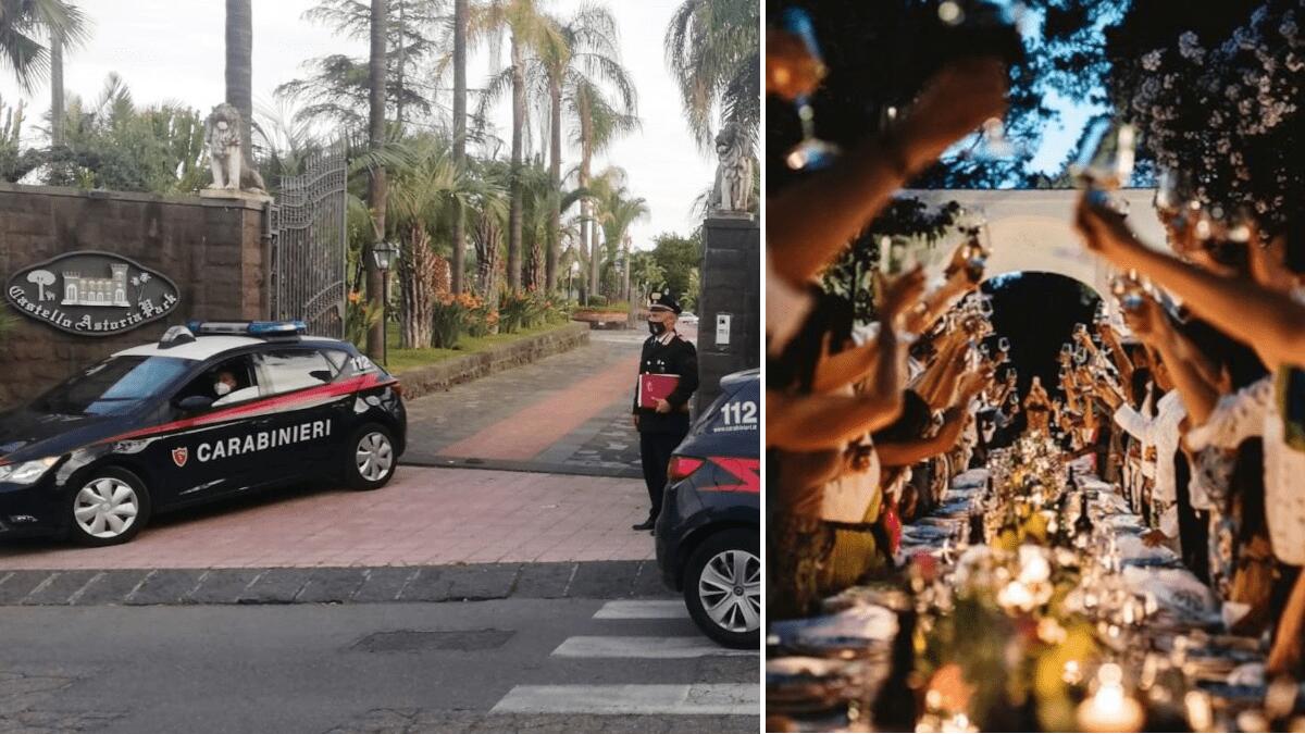 Acireale: Carabinieri si autoinvitano ai festeggiamenti del matrimonio, chiuso il castello “Astoria Park”, sanzionati sposi ed invitati - 