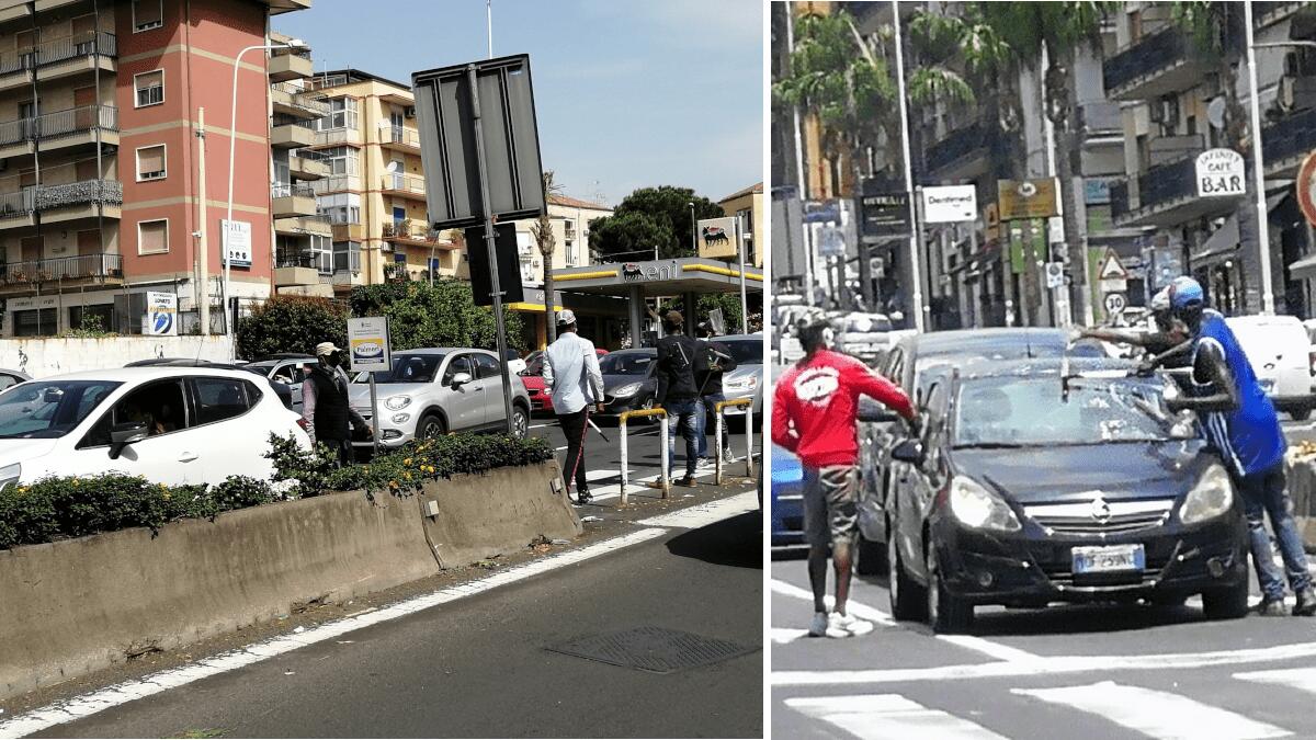 Via Vincenzo Giuffrida e il ritorno dei lavavetri: una piaga che potrebbe nascondere molto di più - 