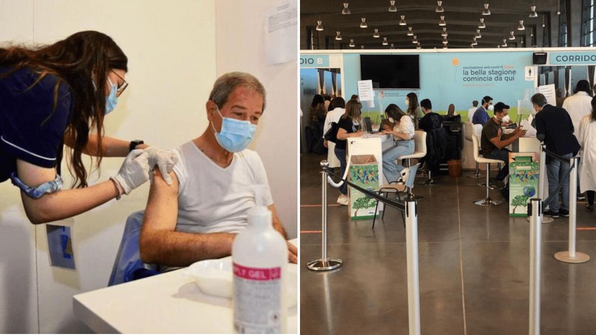 Vaccini: è record di somministrazioni con quasi 7.000 dosi, Musumeci si vaccina con AstraZeneca nell’hub catanese - 