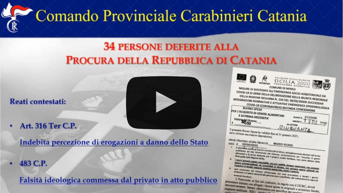 34 persone fruivano dei “buoni spesa” percependo Reddito di Cittadinanza ed Emergenza (VIDEO) - 