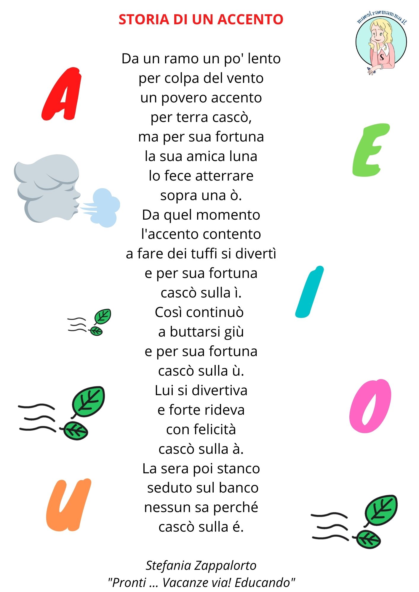 accento storia scuola primaria poesia filastrocca