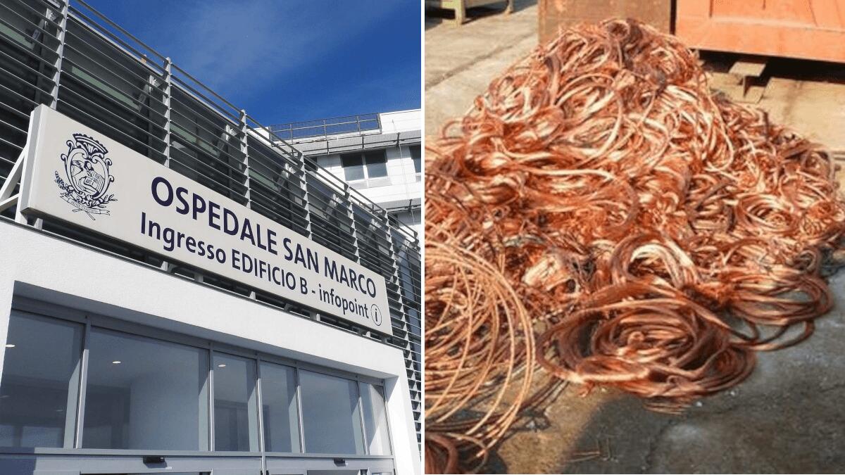 Rubano ingente quantità di rame dall’ospedale San Marco e fuggono speronando la Volante - 