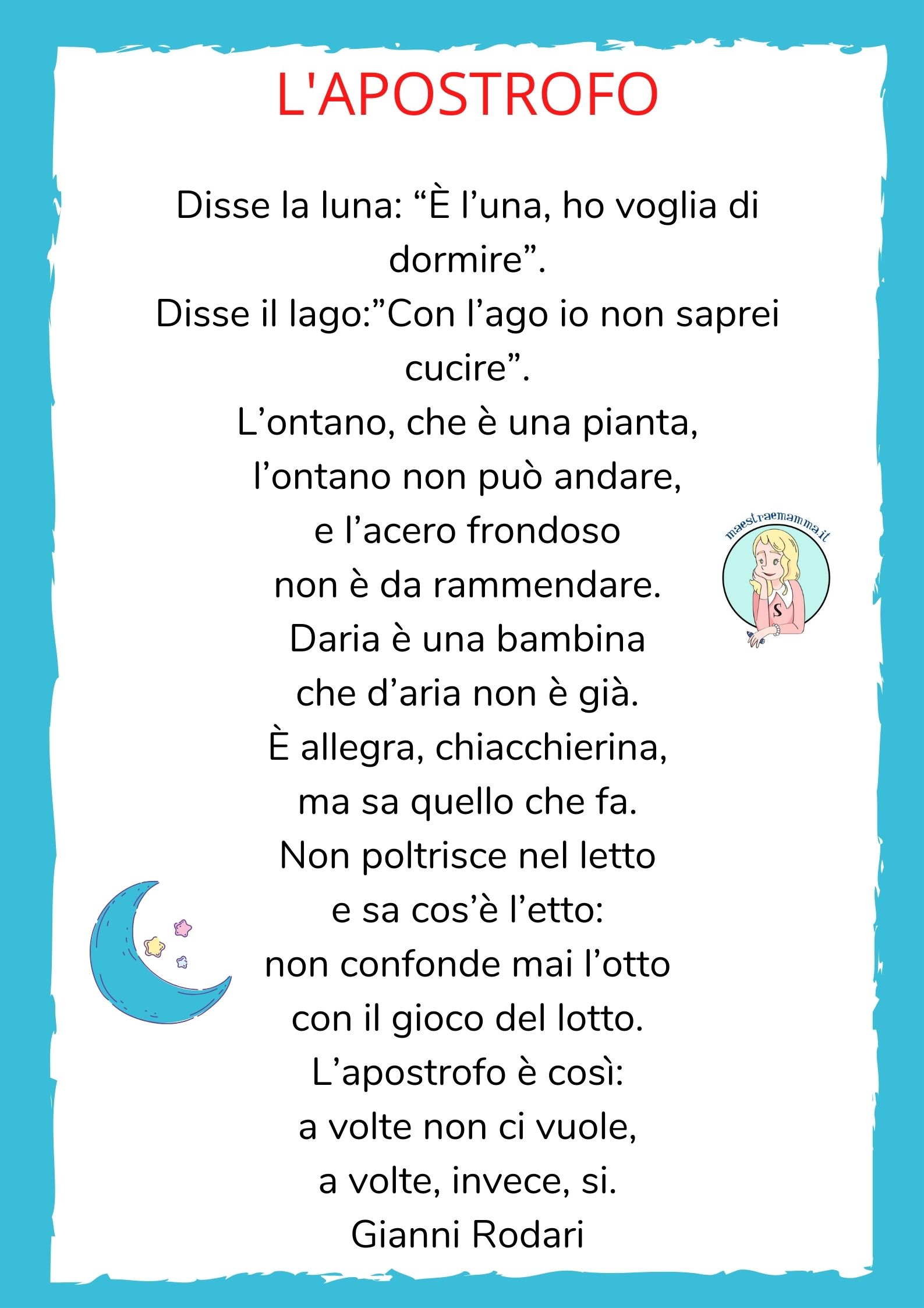 l'apostrofo poesia gianni rodari