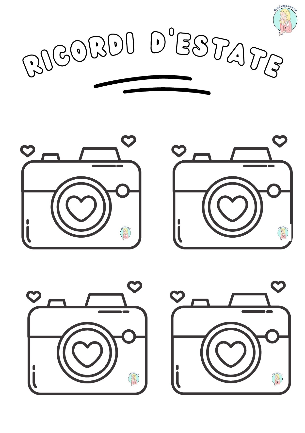 PDF per scaricare le immagini in bianco e nero in formato A4 