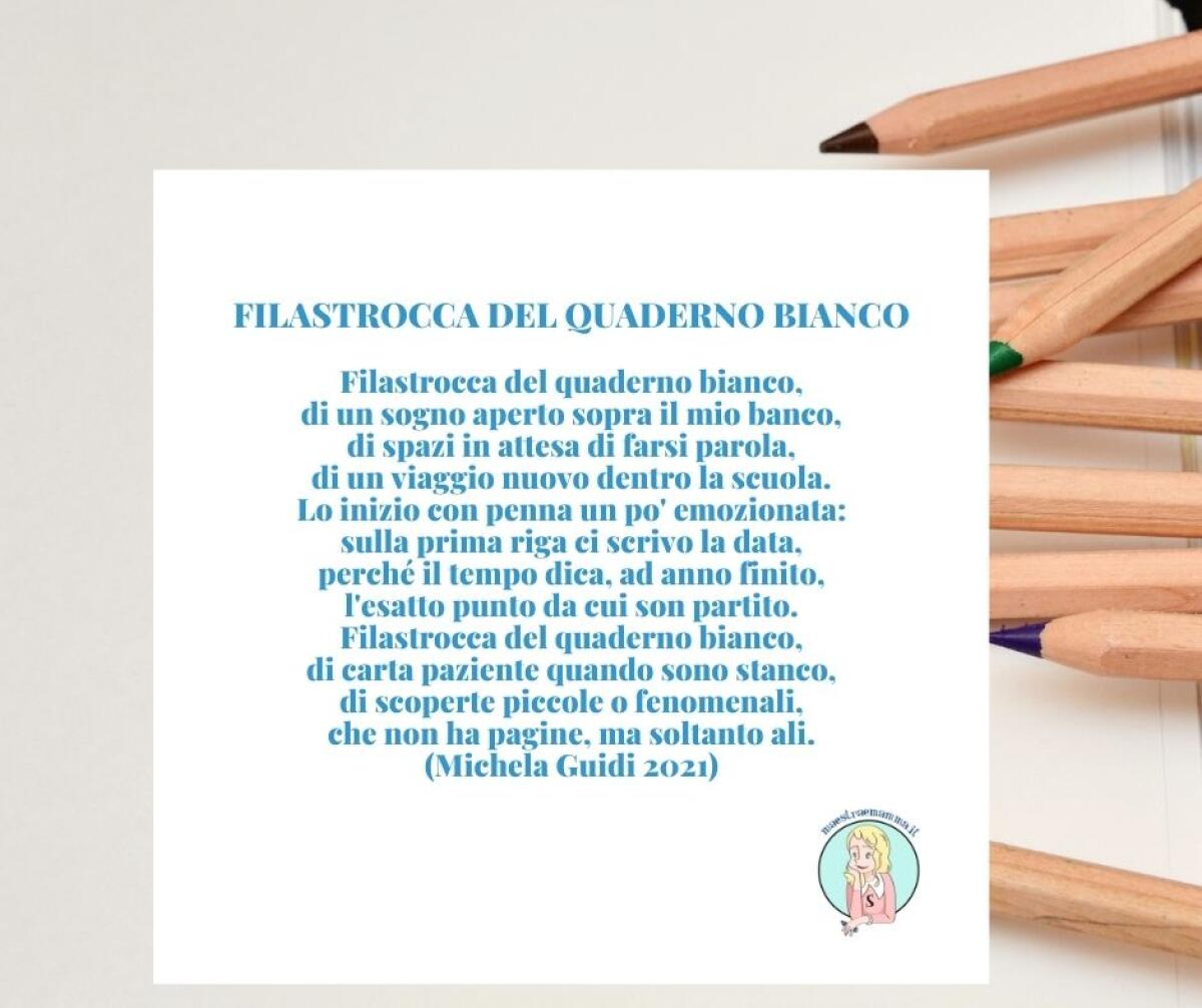 FILASTROCCA DEL QUADERNO BIANCO di Michela Guidi - 