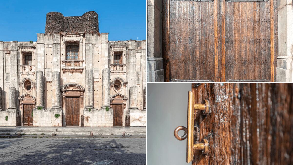 Ripristinati i portoni storici della Chiesa di San Nicolò l’Arena, procede il restauro delle candelore - 