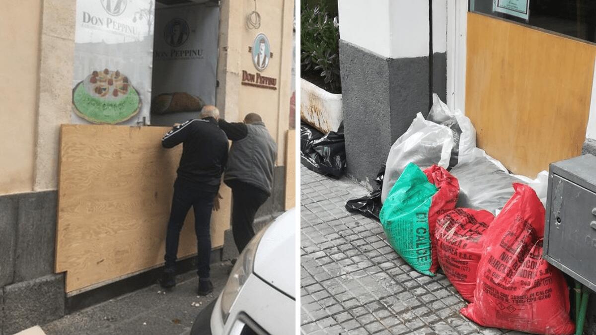 Maltempo, atteso peggioramento a Catania: i commercianti costruiscono delle barriere - 