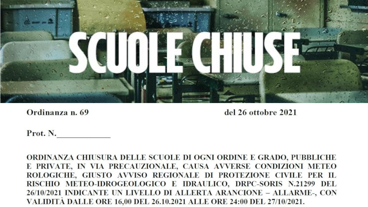 Maltempo, allerta meteo arancione domani: scuole chiuse, Pogliese: «Evitato una tragedia ben più grave» (ORDINANZA E DETTAGLI) - 