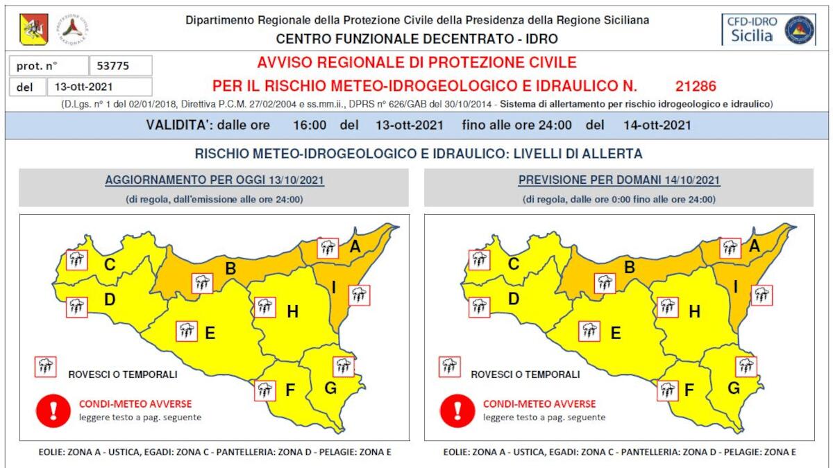 Allerta Meteo Arancione: Comune di Catania raccomanda prudenza (I DETTAGLI) - 