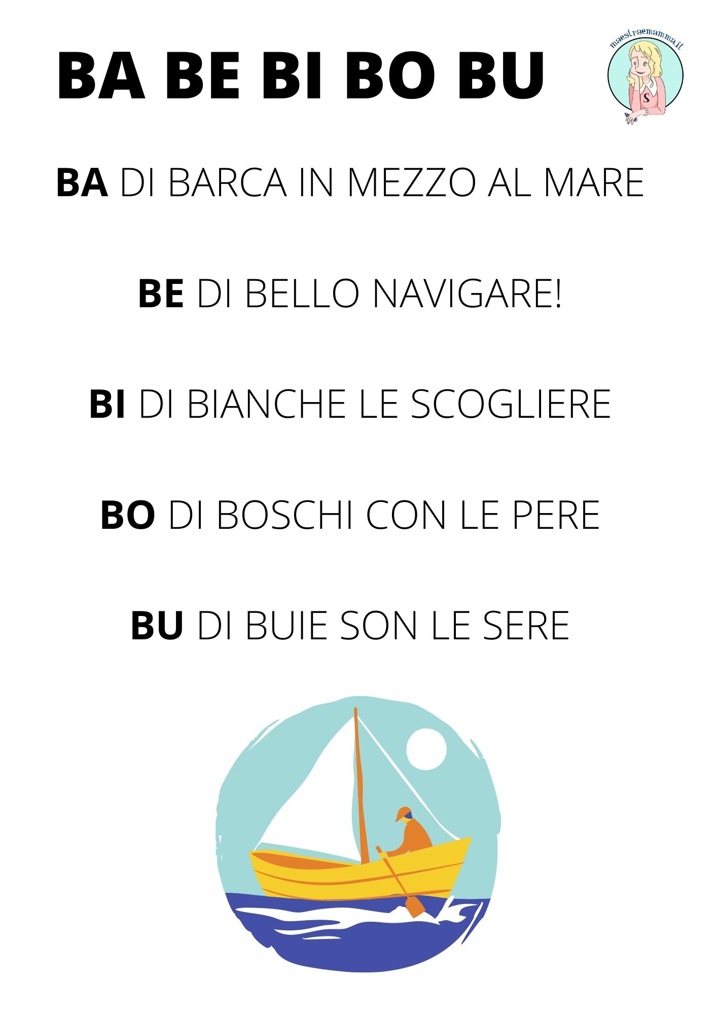 filastrocca delle sillabe