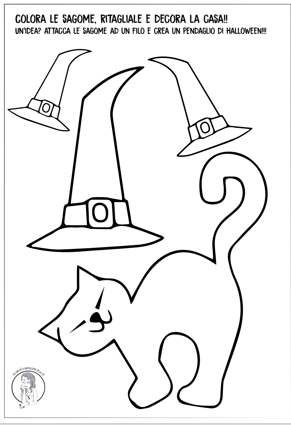 Disegni e sagome Halloween per bambini