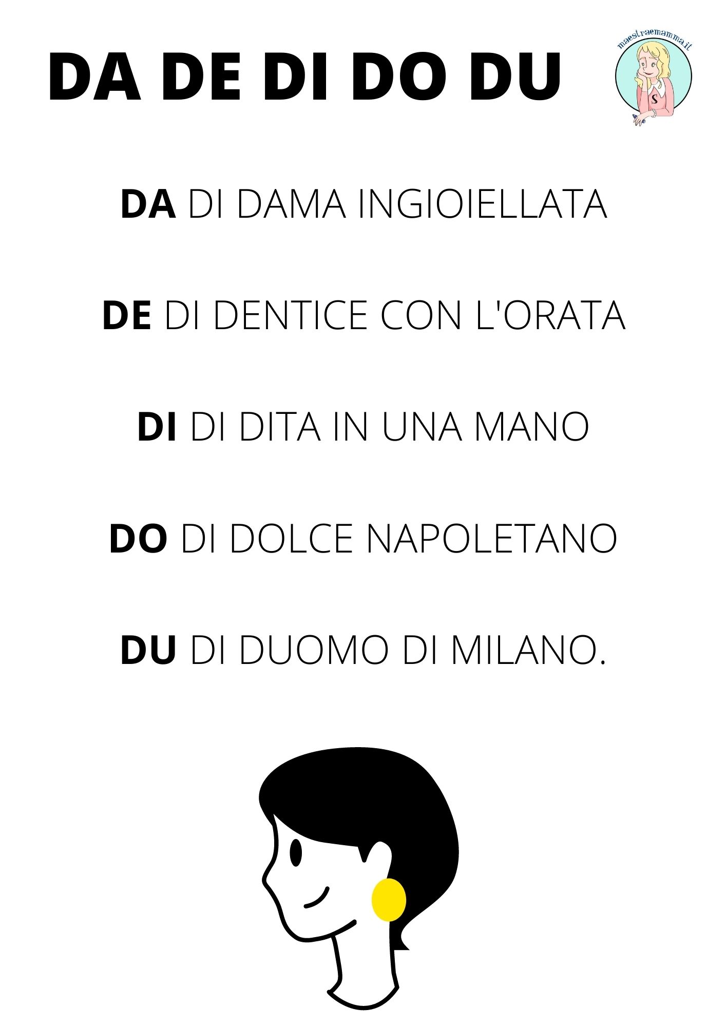 sillabe scheda didattica da de di do du