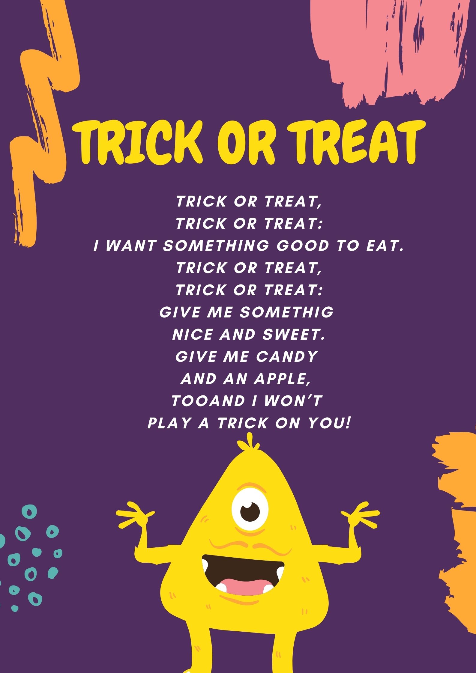 Trick or Treat Halloween - Scary Rhymes (poesie in inglese)