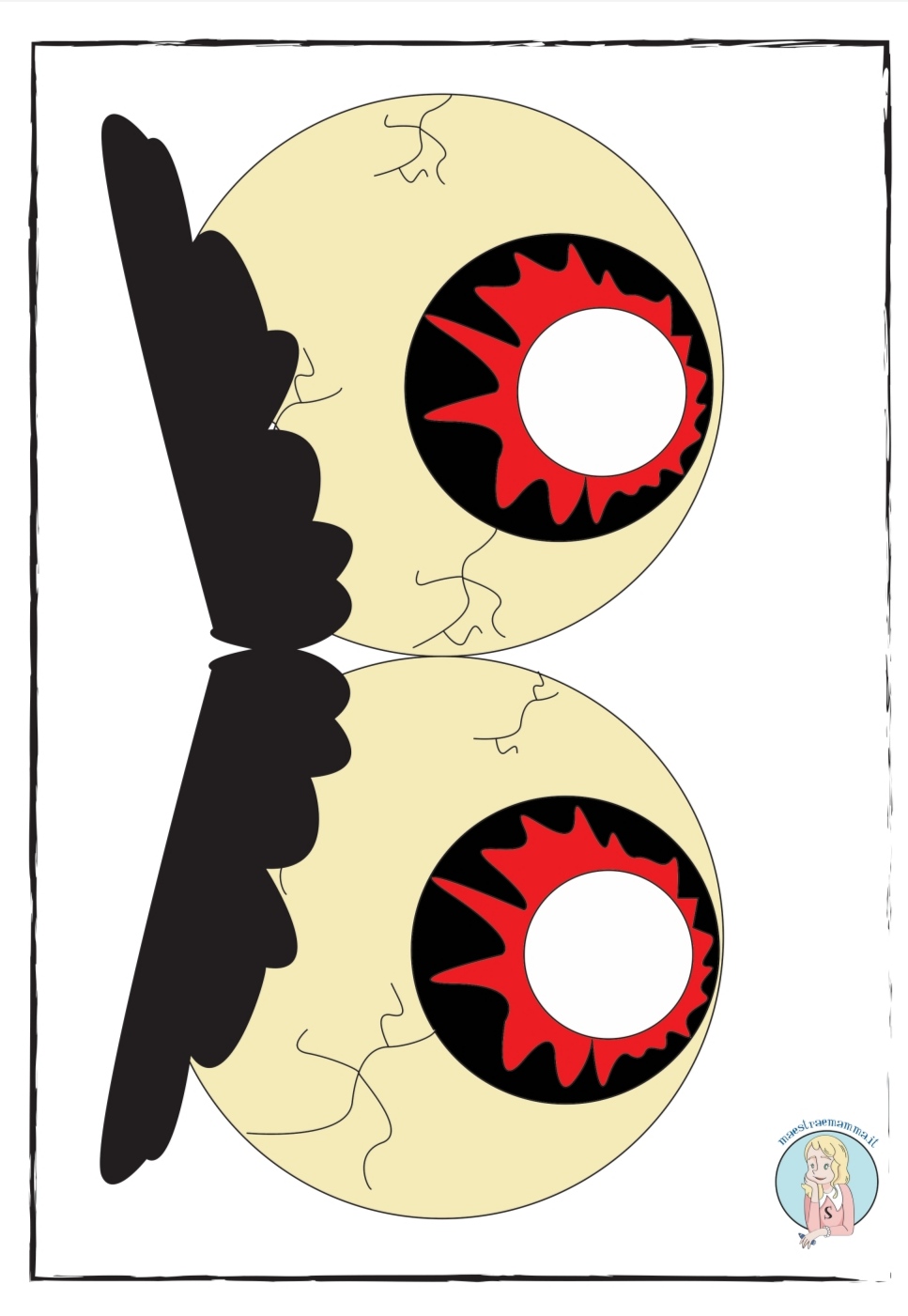 occhi mostruosi Disegni e sagome per Halloween per bambini
