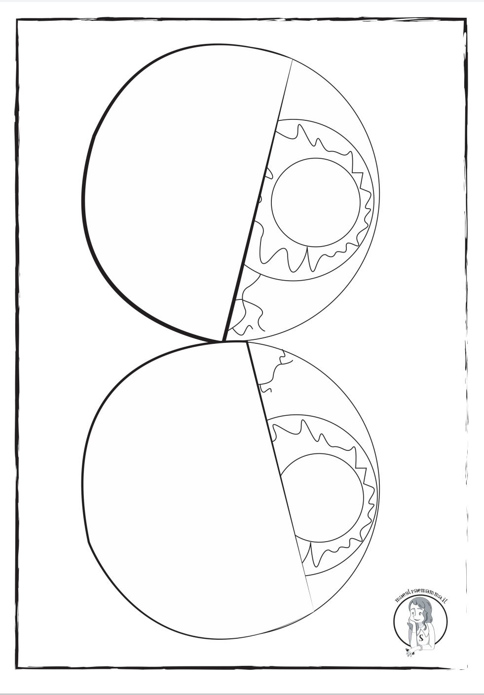 occhi mostruosi Disegni e sagome per Halloween per bambini