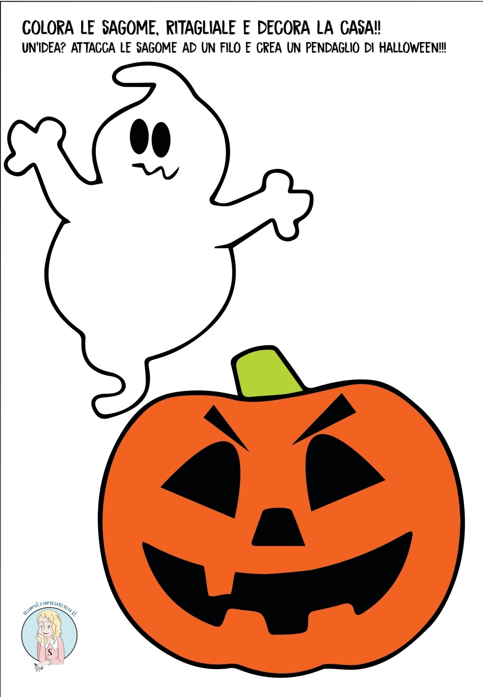 Disegni e sagome Halloween per bambini