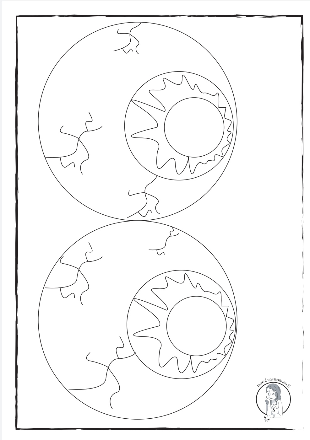 occhi mostruosi Disegni e sagome per Halloween per bambini
