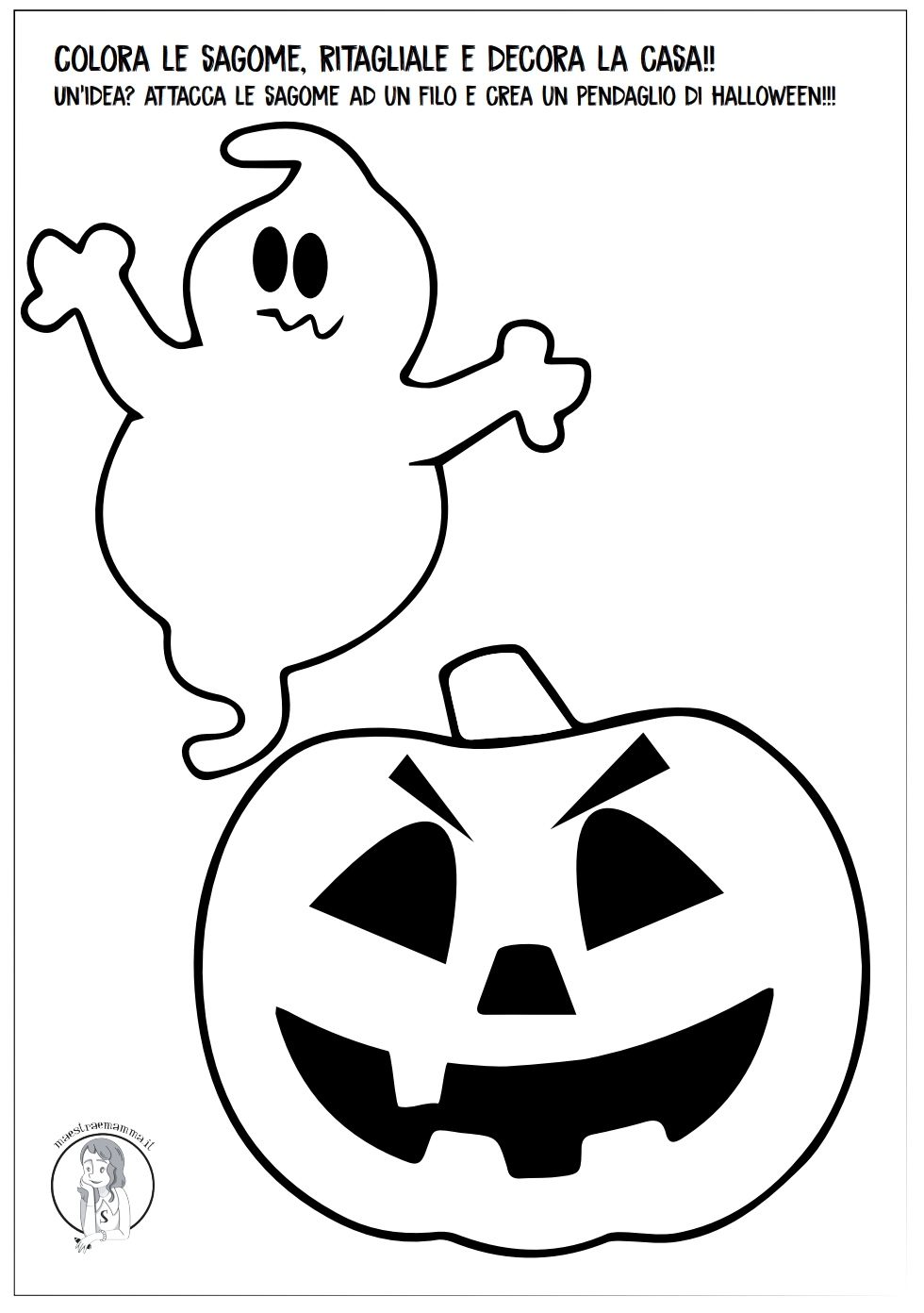 Disegni e sagome Halloween per bambini
