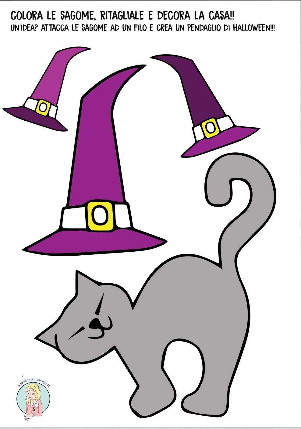 Disegni e sagome Halloween per bambini