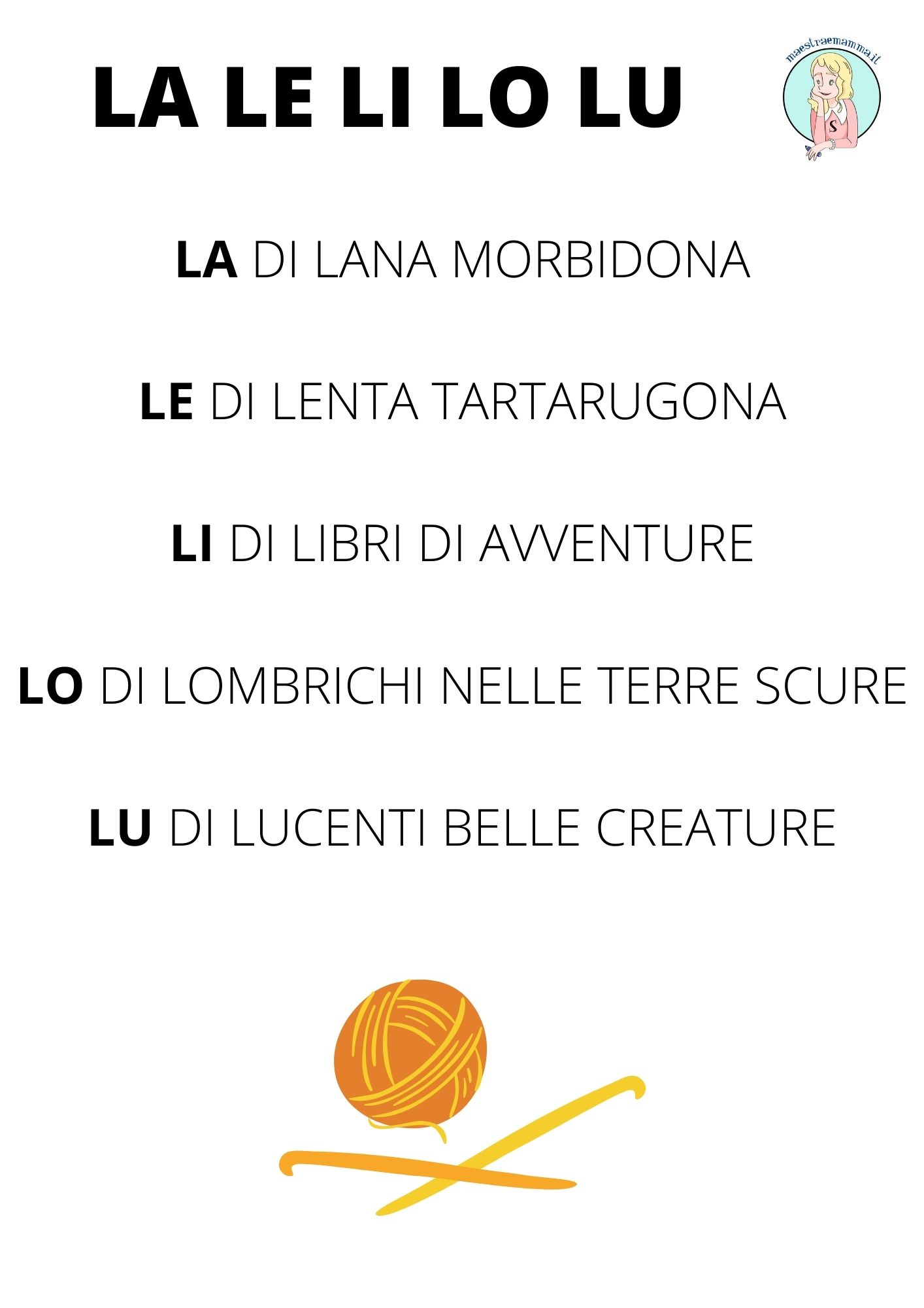 filastrocca delle sillabe