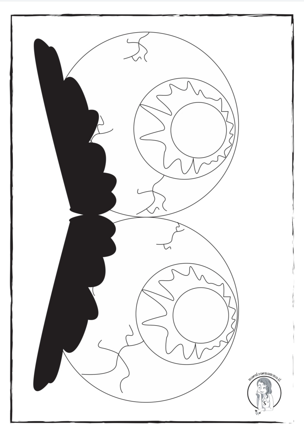 occhi mostruosi Disegni e sagome per Halloween per bambini