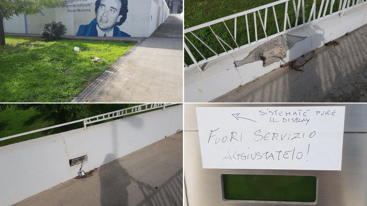 Piazza Beppe Montana abbandonata a sé stessa: i cittadini chiedono l’intervento comunale - 