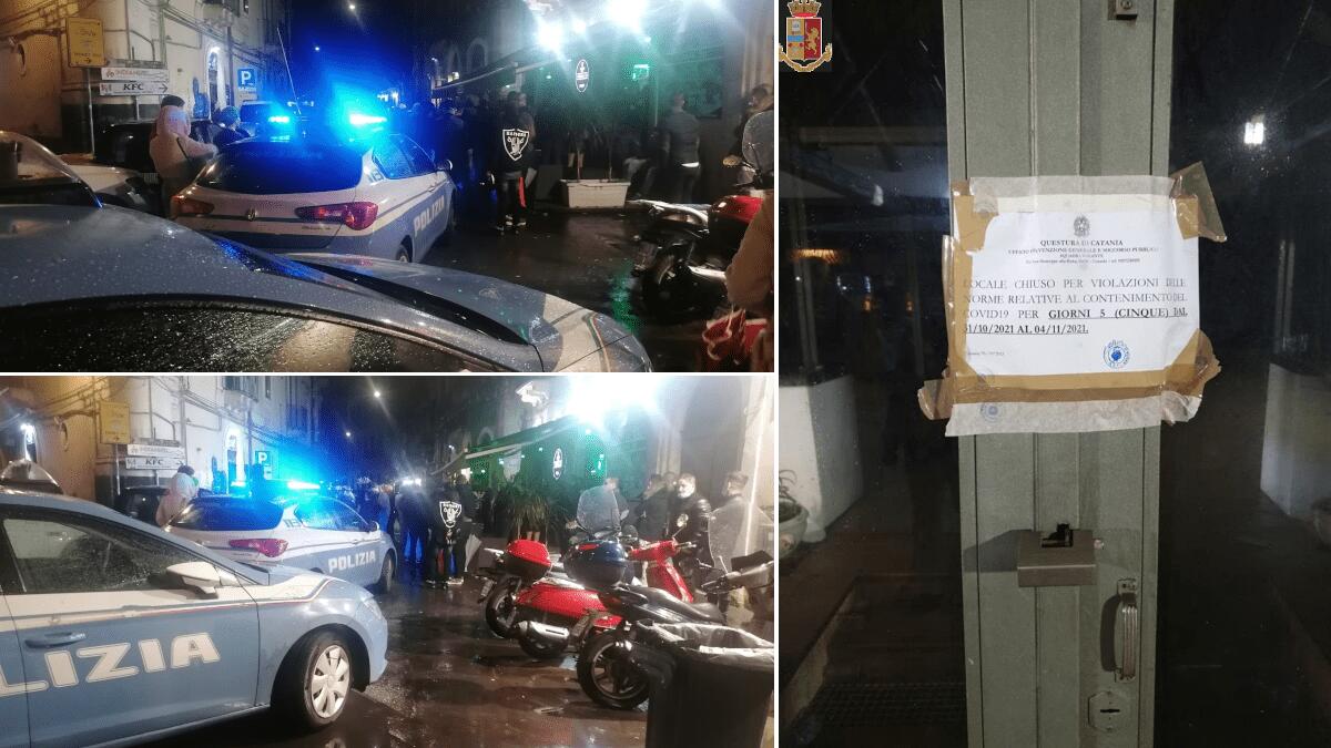Assembramento bar catanese: parenti del titolare violenti costringono all’intervento 4 Volanti (I DETTAGLI) - 