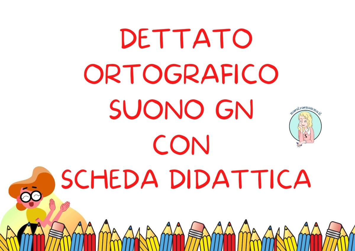 Dettato suono GN con scheda didattica - 