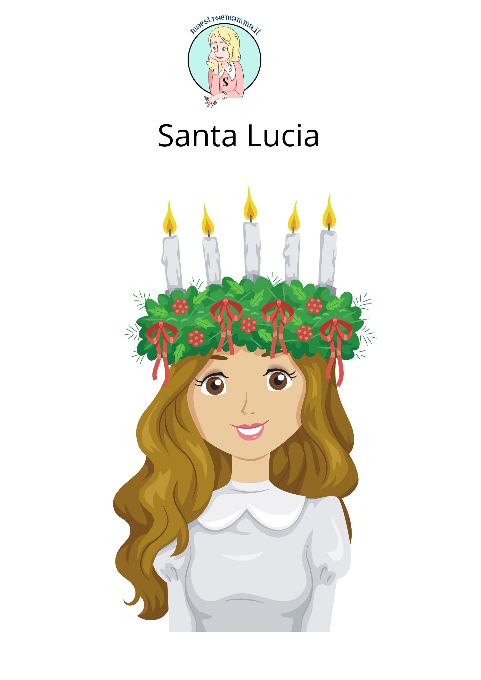 Santa Lucia disegno per bambini