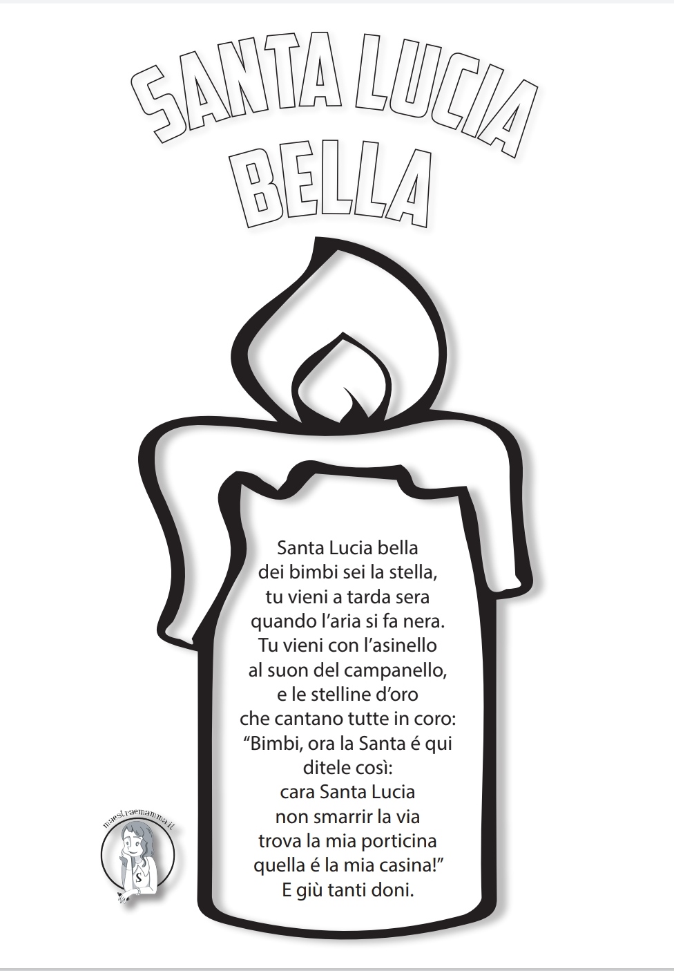 poesia Santa Lucia bella per bambini