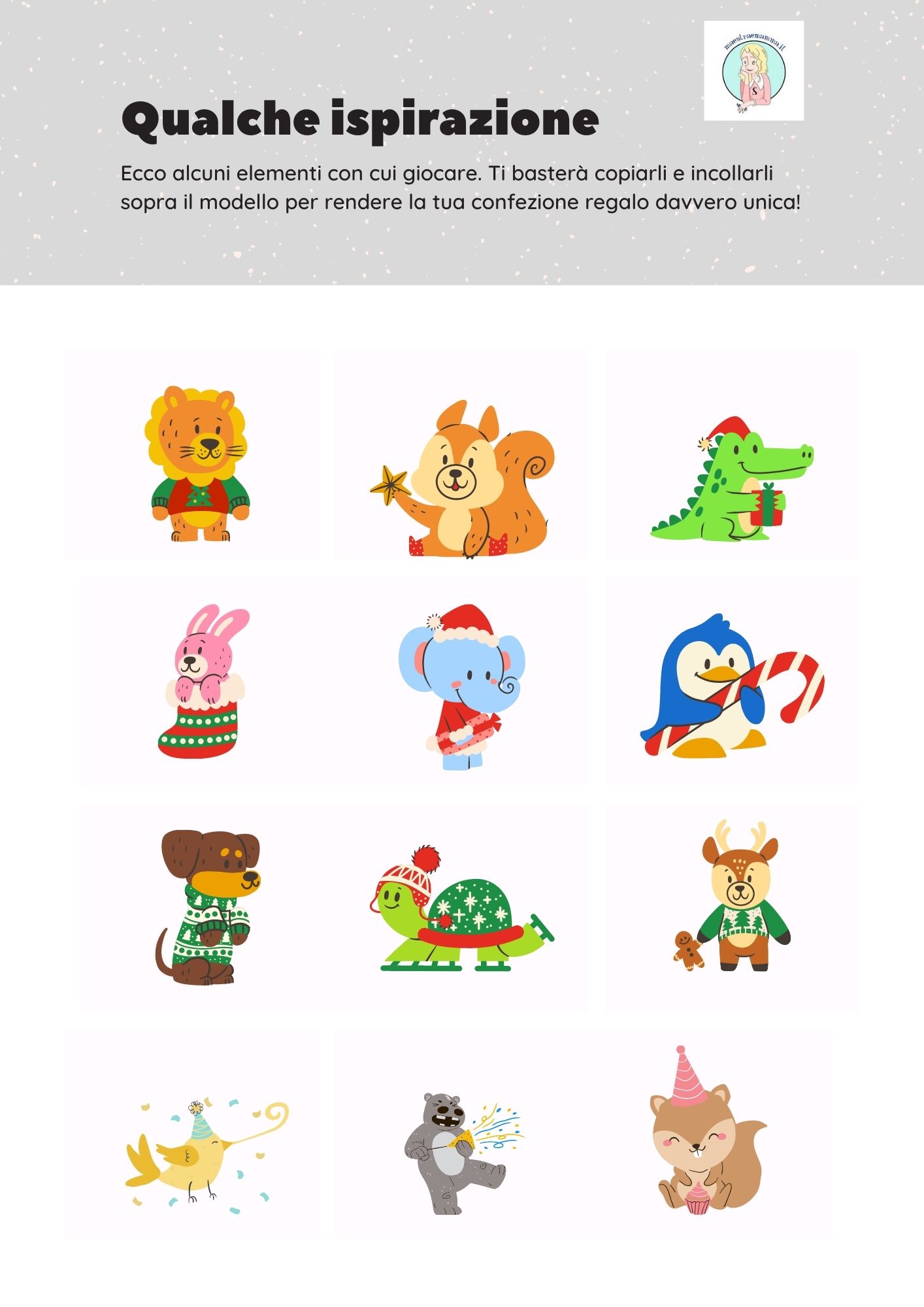 quadrato di natale per creare una confezione di natale fai da te