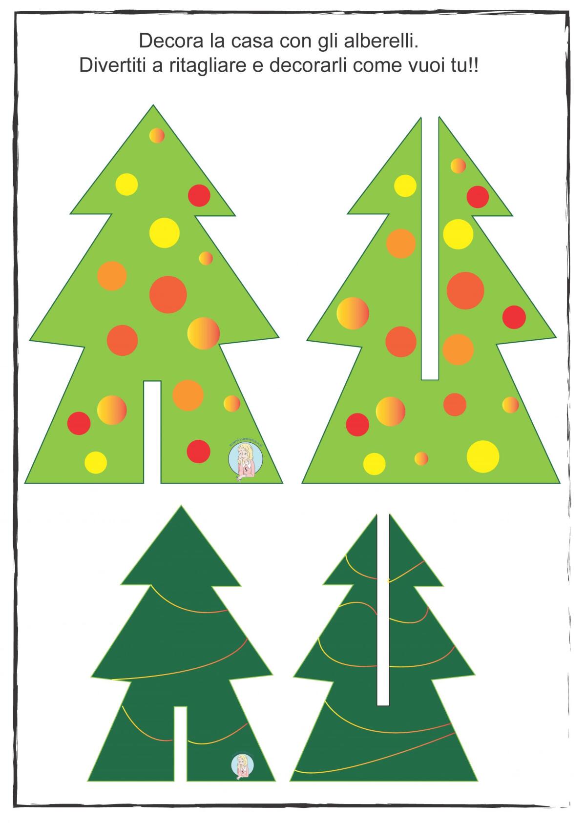 Decorazione di Natale: semplice albero di Natale di carta - 