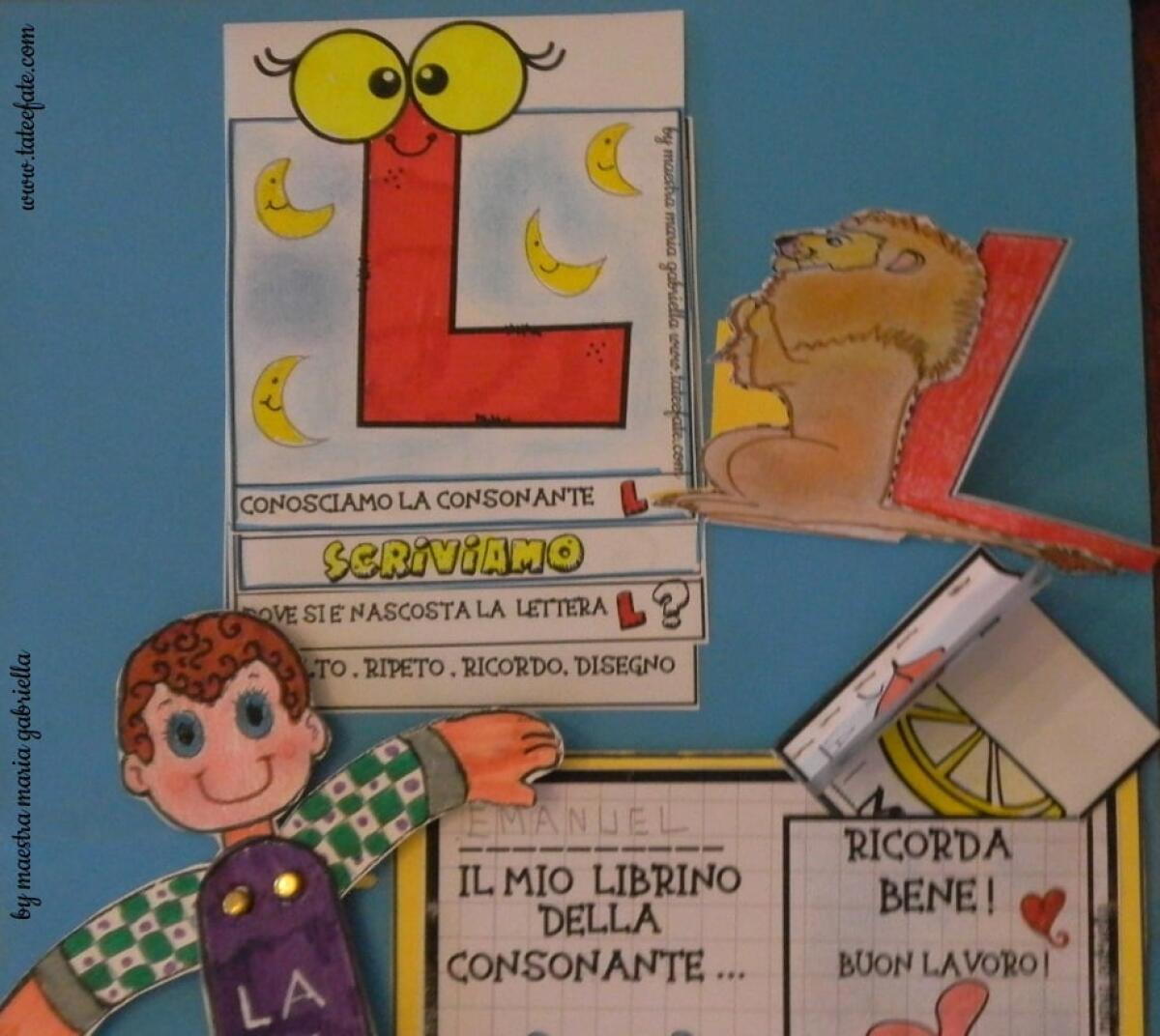 CONSONANTE L - la le li lo lu – schede e attività - 