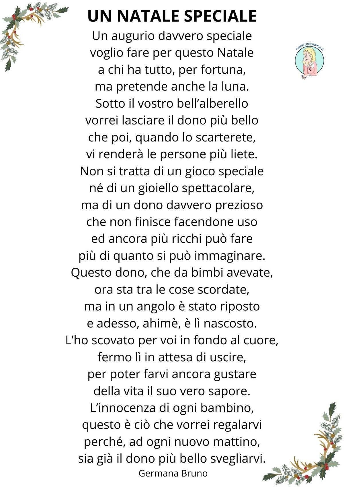 Poesia sul Natale di Germana Bruno - Un Natale speciale - 