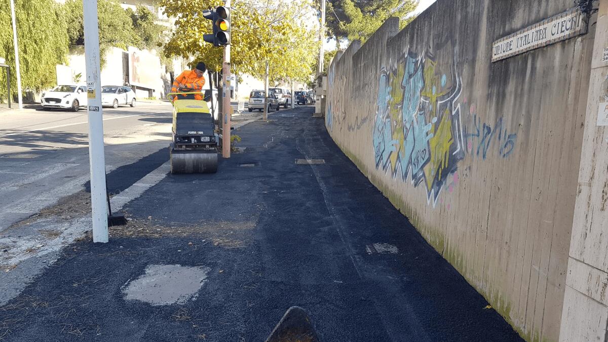 Ripristino della via Braille: terminata la prima fase dei lavori - 