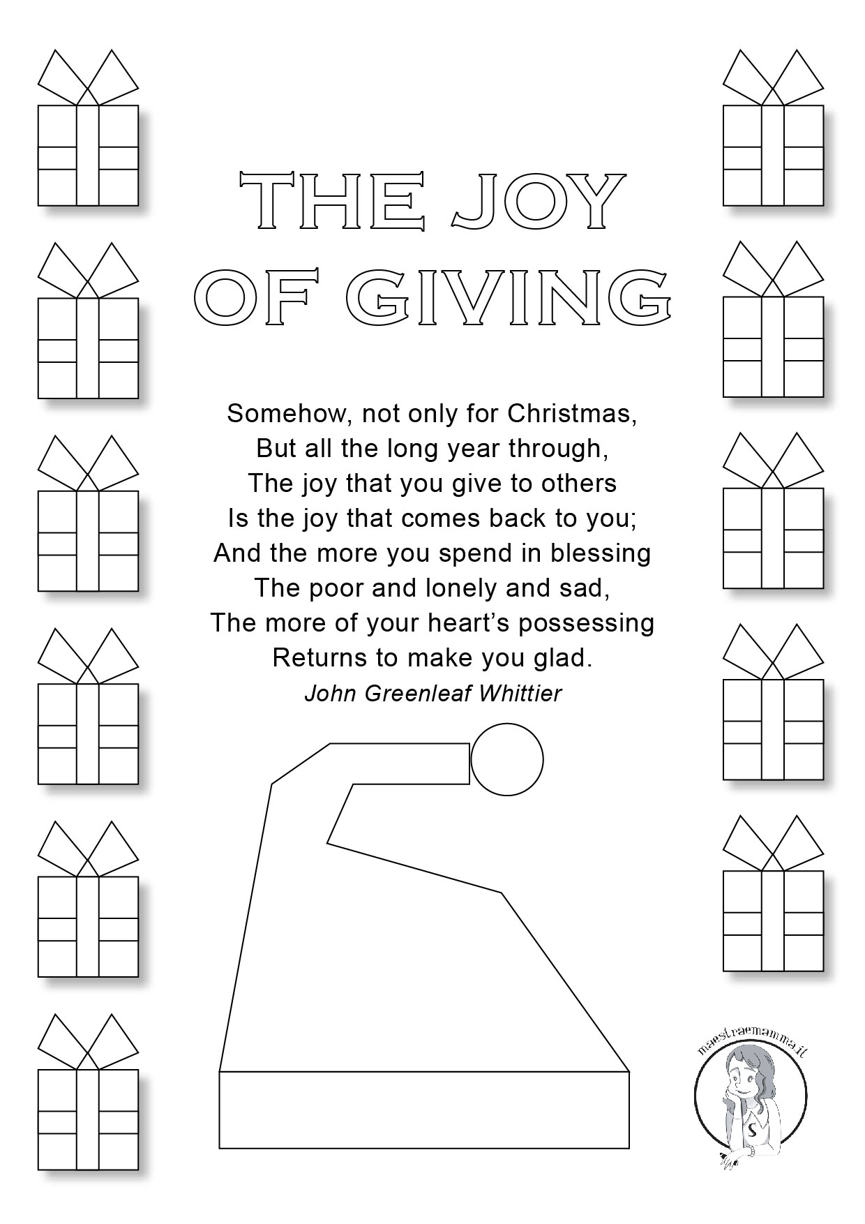 the joy of giving Christmas Poems for Kids