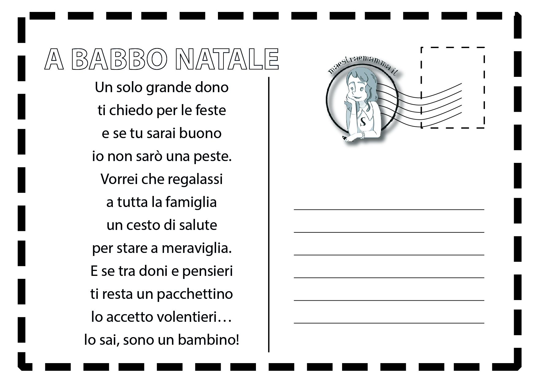 POESIA LETTERA BABBO NATALE