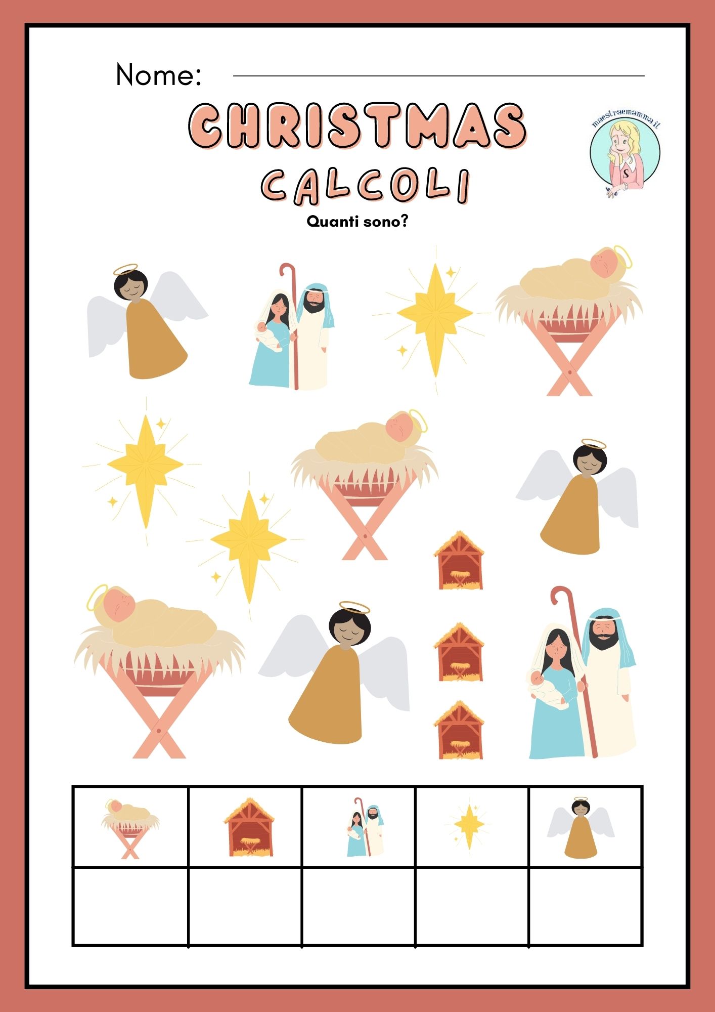 Semplici calcoli natalizi - classe prima