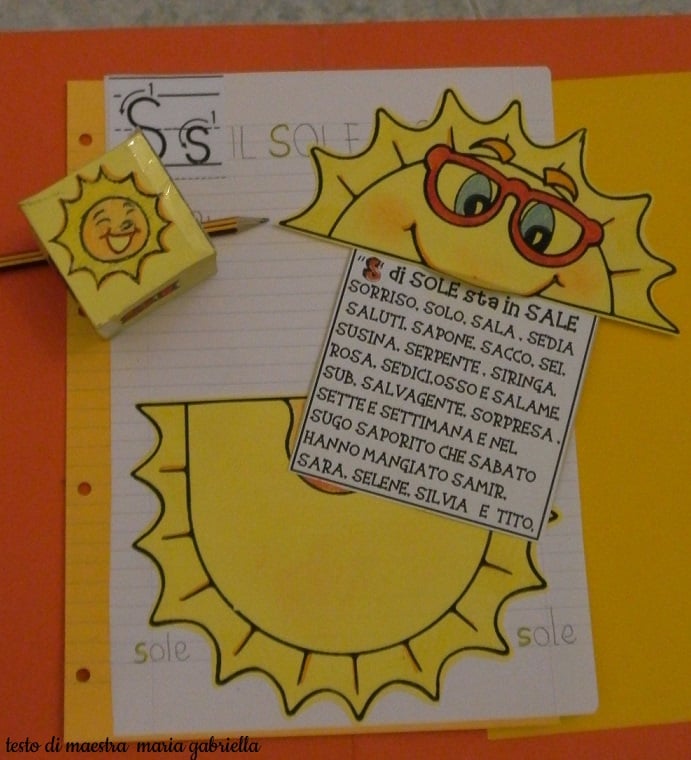 consonante lettera S sa se si so su come insegnare a leggere ai bambini italiano classe prima schede attività idee frasi