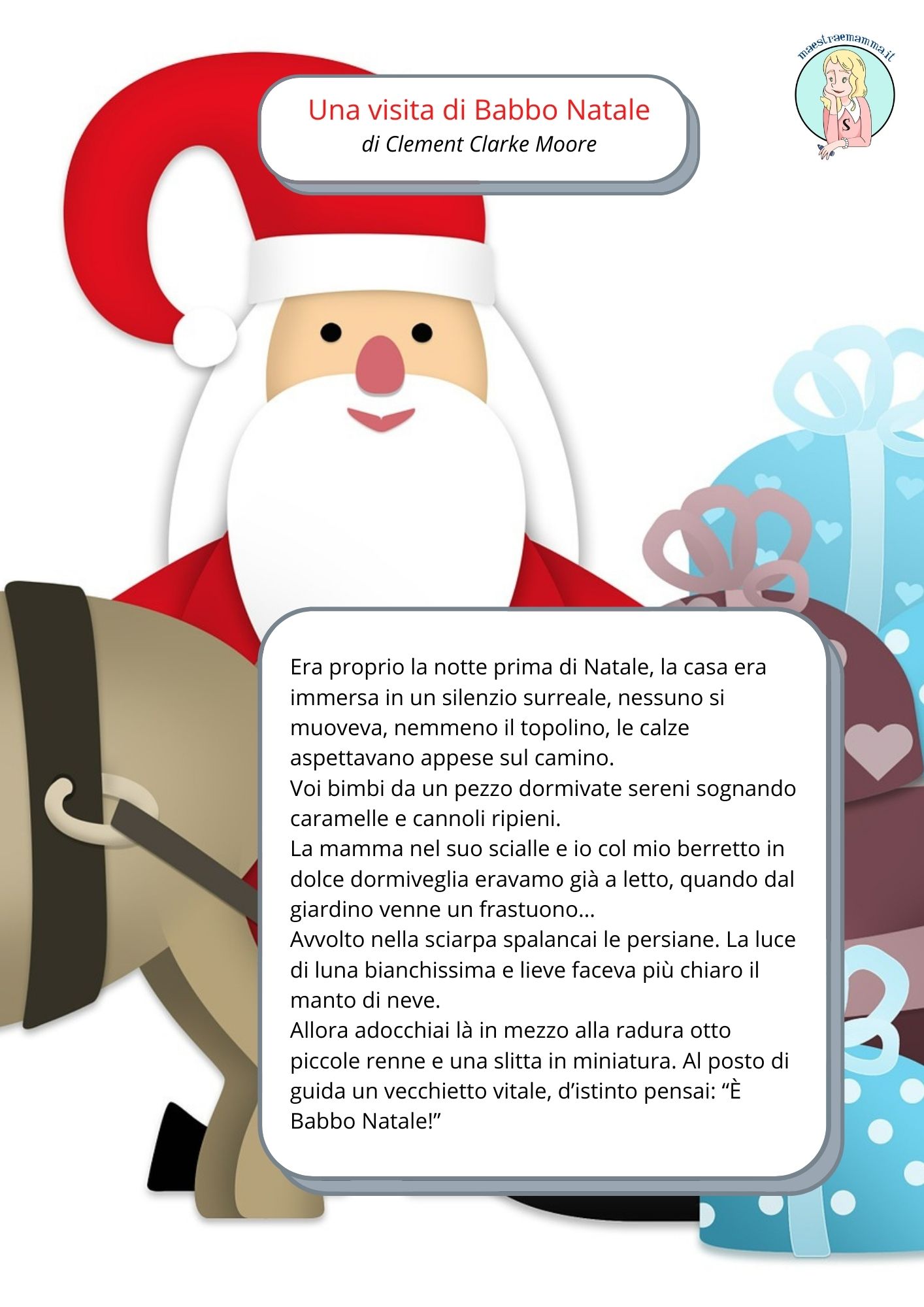 racconto fantastico classe quarta tema natale